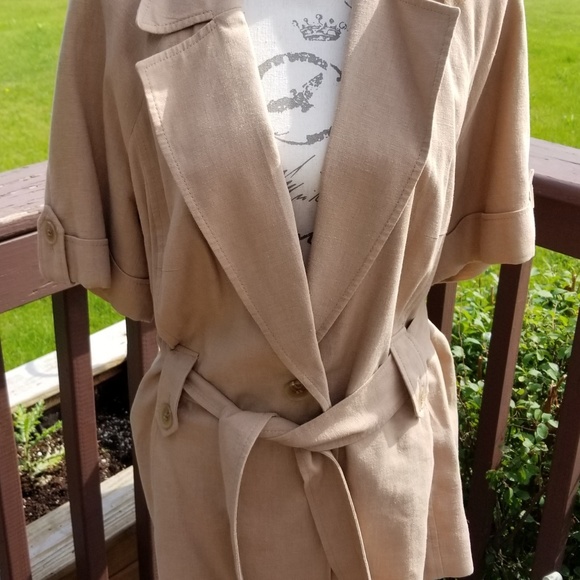 Kasper & Company Jackets & Blazers - Fall Tan blazer jacket Kasper & Co. Short sleeve